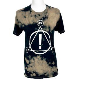 Panic! At The Disco Band Shirt Women Small Concert Tee Symbols Logo Bleach Wash